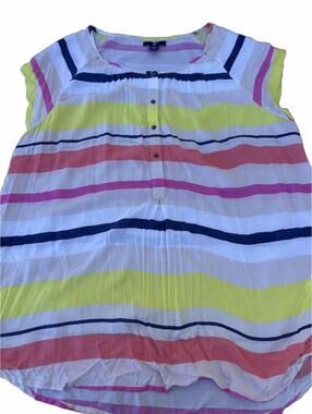 Gap Color Stripe Tunic Blouse